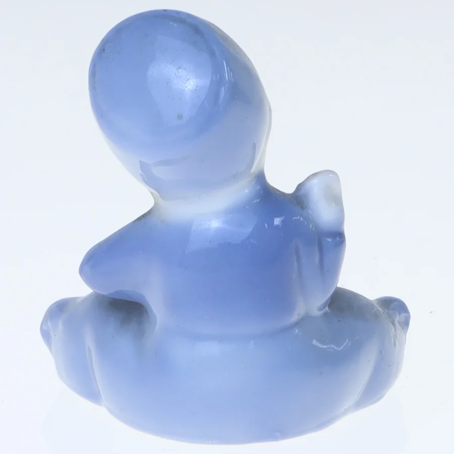 Blå porcelænsfigur - baby (str. 6x5,5 cm)
