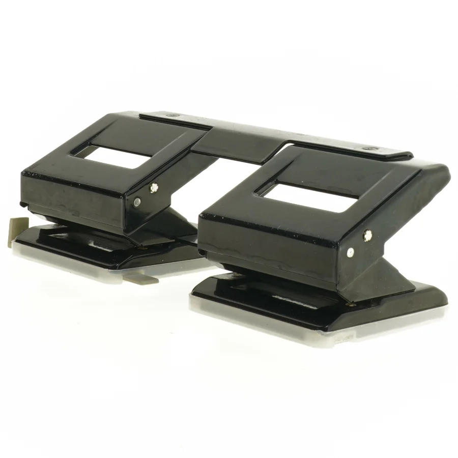 Dobbelt hulmaskine fra Brause Brause (str. 27 x 10,5 x 8,5 cm)