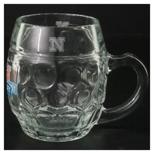 Ølkrus med Natholdet logo (str. Ø 8,5 cm længde 11,5 cm)