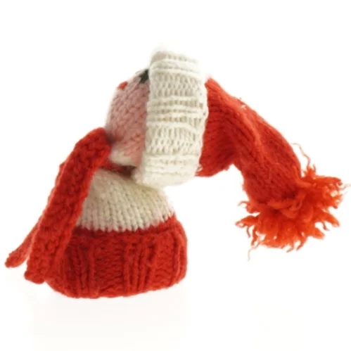 Håndstrikket nisse (str. 11 x 5 cm)
