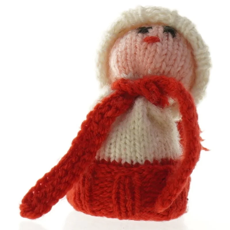 Håndstrikket nisse (str. 11 x 5 cm)