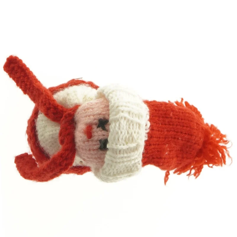 Håndstrikket nisse (str. 11 x 5 cm)