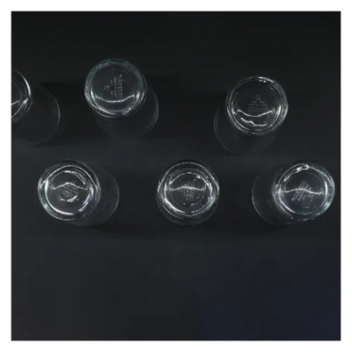  Glas fra IKEA (str. 6 styk. ø. 7,5 cm. længde. 15,5 cm)