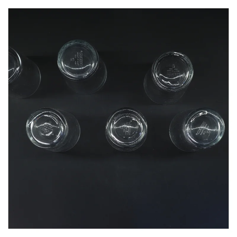 Glas fra IKEA (str. 6 styk. ø. 7,5 cm. længde. 15,5 cm)