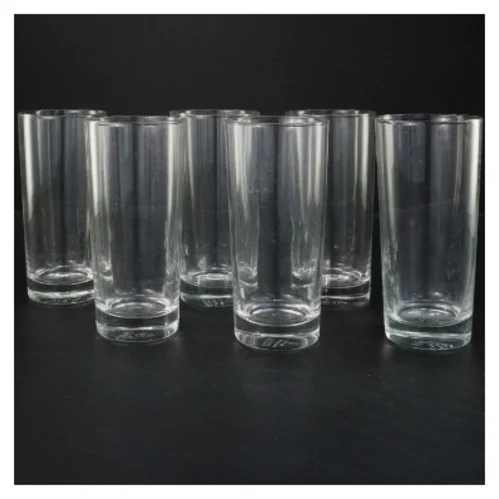  Glas fra IKEA (str. 6 styk. ø. 7,5 cm. længde. 15,5 cm)