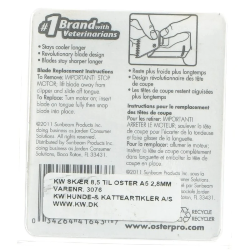 Oster Cryogen-X A5 skæresæt fra Oster (str. 5x5 cm)