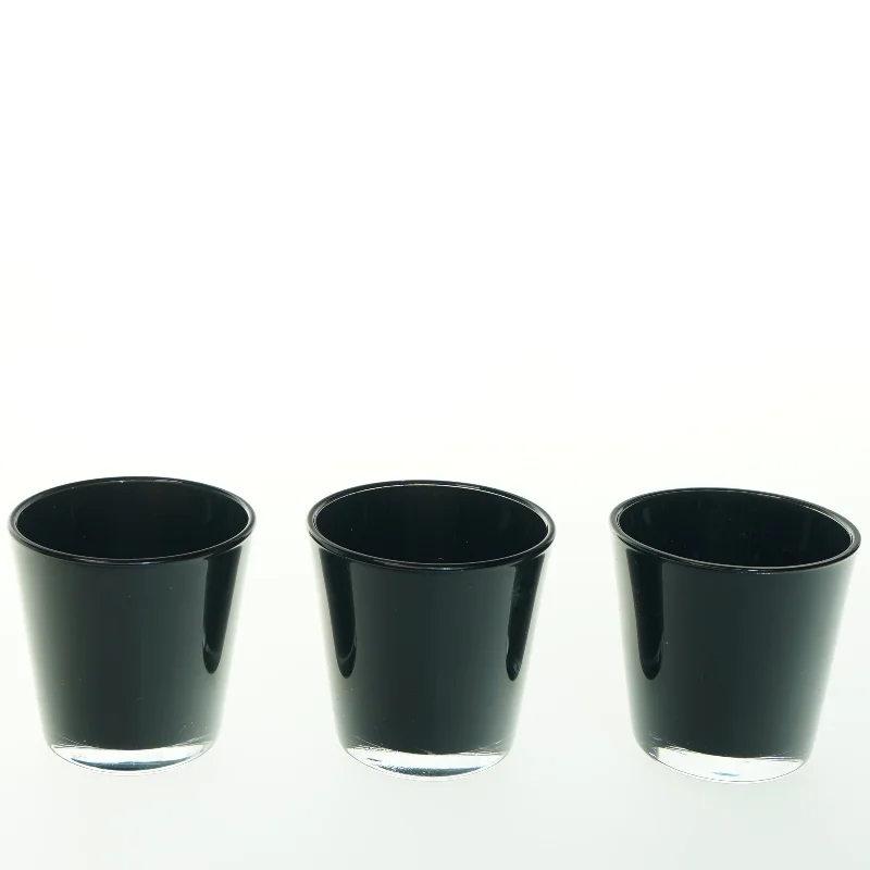Sorte glasskåle  (str. H 7,5 cm, ø 7,5 cm)