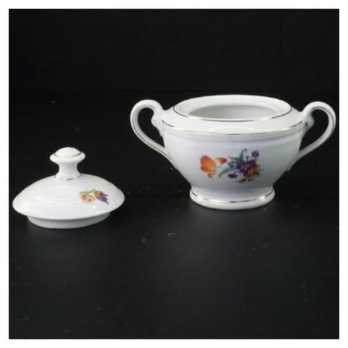 Sukkerskål med låg (str. 16 x 10 x 11 cm)