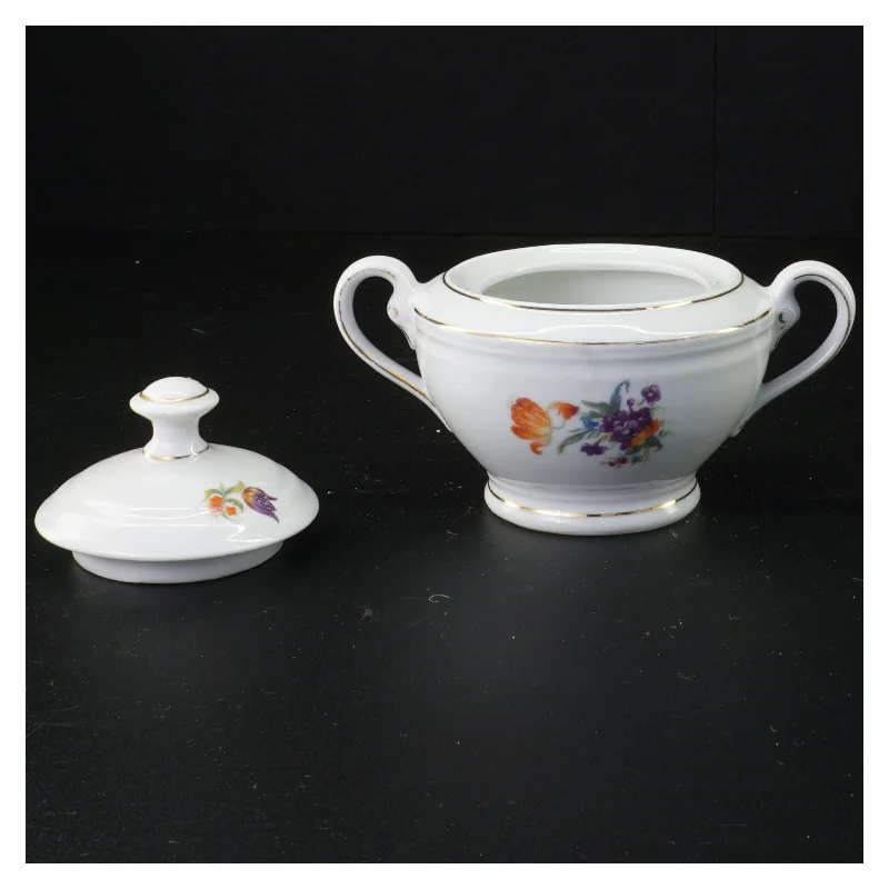 Sukkerskål med låg (str. 16 x 10 x 11 cm)