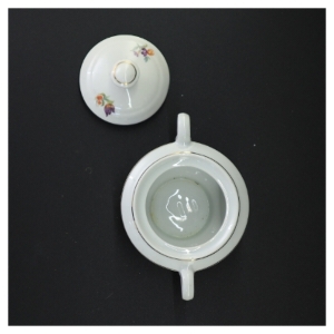 Sukkerskål med låg (str. 16 x 10 x 11 cm)