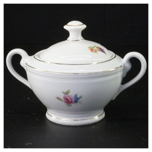 Sukkerskål med låg (str. 16 x 10 x 11 cm)