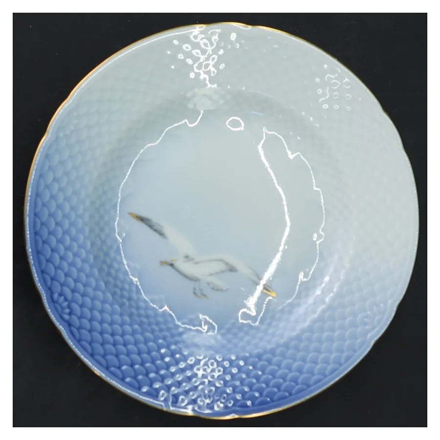 Mågestellet 5 Porcelænstallerken med måge motiv fra Royal Copenhagen (str. Ø 16 cm)