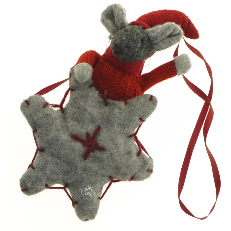 Filtet juleophæng med julemus (str. 21 x 13,5 cm)