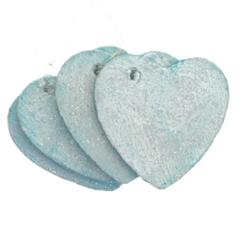 Julepynt rensdyr og hjerter  dekoration (str. 9-6 cm)