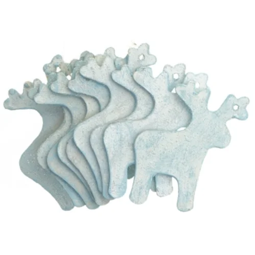 Julepynt rensdyr og hjerter  dekoration (str. 9-6 cm)