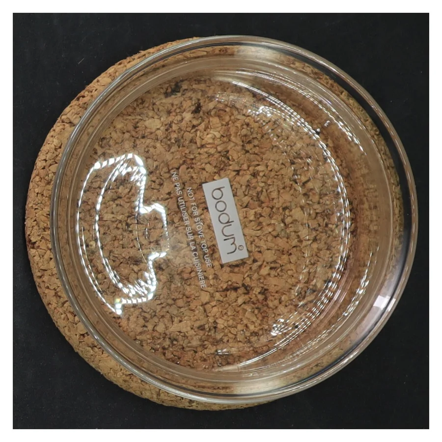 Glasskål med korkbund fra Bodum (str. Ø. 10,5 cm. h 6 cm)