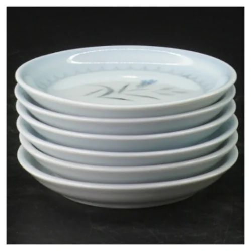 Blå kornblomst Porcelænstallerkener med blomstermotiv fra B&G (str. Ø, 9 cm)