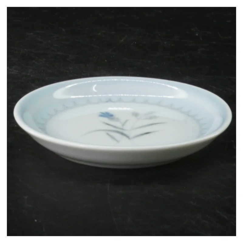 Blå kornblomst Porcelænstallerkener med blomstermotiv fra B&G (str. Ø, 9 cm)