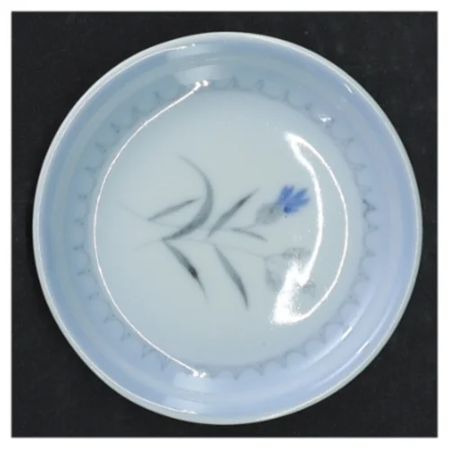 Blå kornblomst Porcelænstallerkener med blomstermotiv fra B&G (str. Ø, 9 cm)