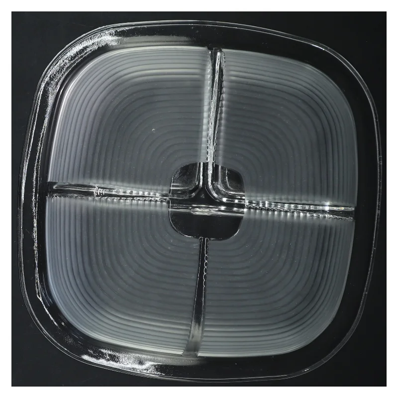 Glasfad med tre sektioner (str. 21 cm)