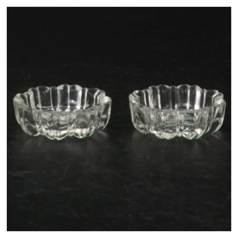 2 Holmegaard Glas saltkar (str. Ø. 5 cm)