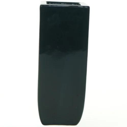 Sort høj kvadratisk vase (str. 26x10 cm)