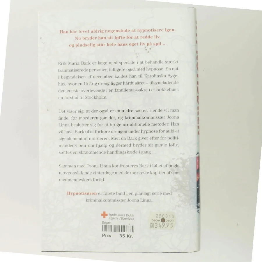 Hypnotisøren af Lars Kepler (Bog)