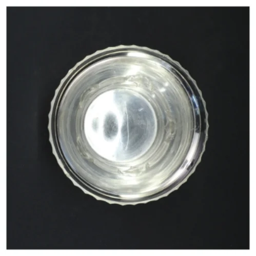 Antik Sølvfarvet metalskål med glasindsats fra Victoria (str. 13,5 x 7,5 cm)