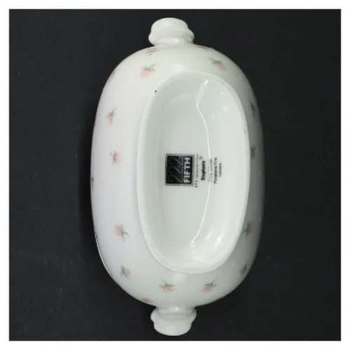 Porcelænssukkerskål med låg (str. 14 cm)