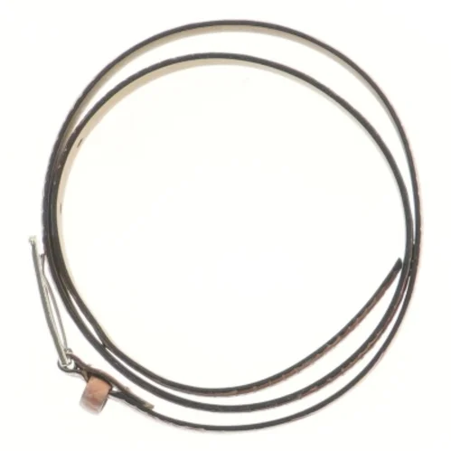 Læderbælte med krokodilleskindmønster (str. 100 cm)