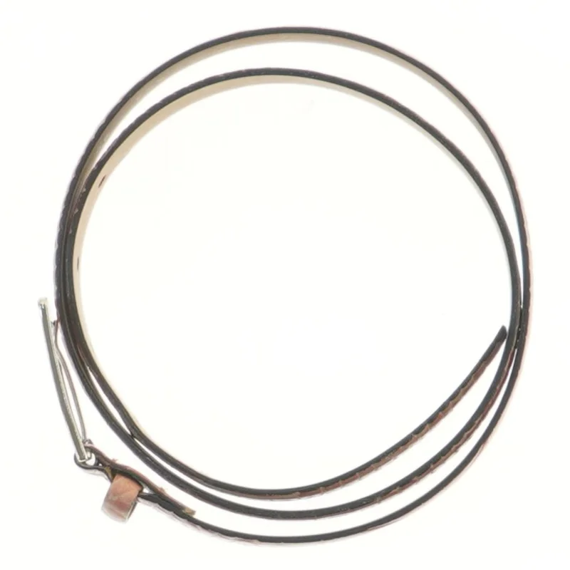 Læderbælte med krokodilleskindmønster (str. 100 cm)