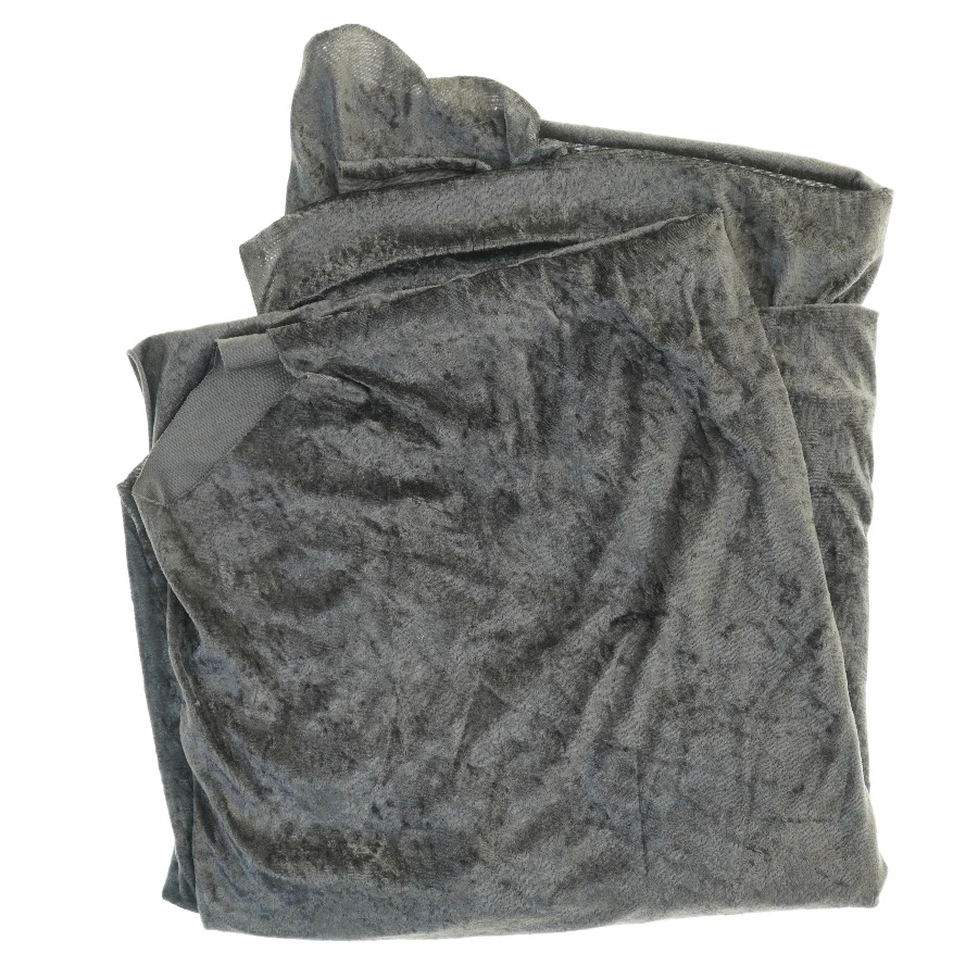 Gråt velour stof (str. 160 x 176 cm)