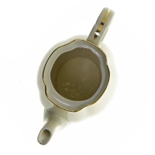 Porcelæns tekande med guldkant (str. 20 cm)