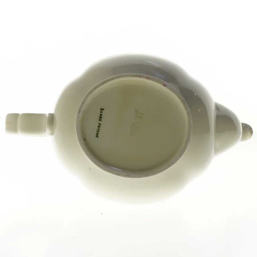 Porcelæns tekande med guldkant (str. 20 cm)