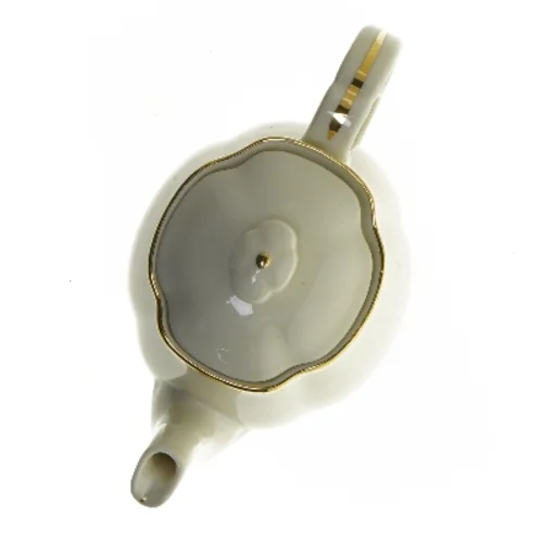 Porcelæns tekande med guldkant (str. 20 cm)