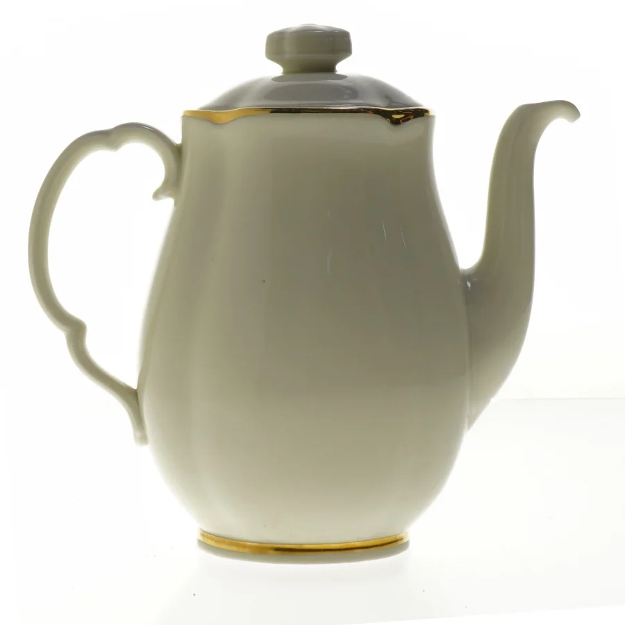 Porcelæns tekande med guldkant (str. 20 cm)
