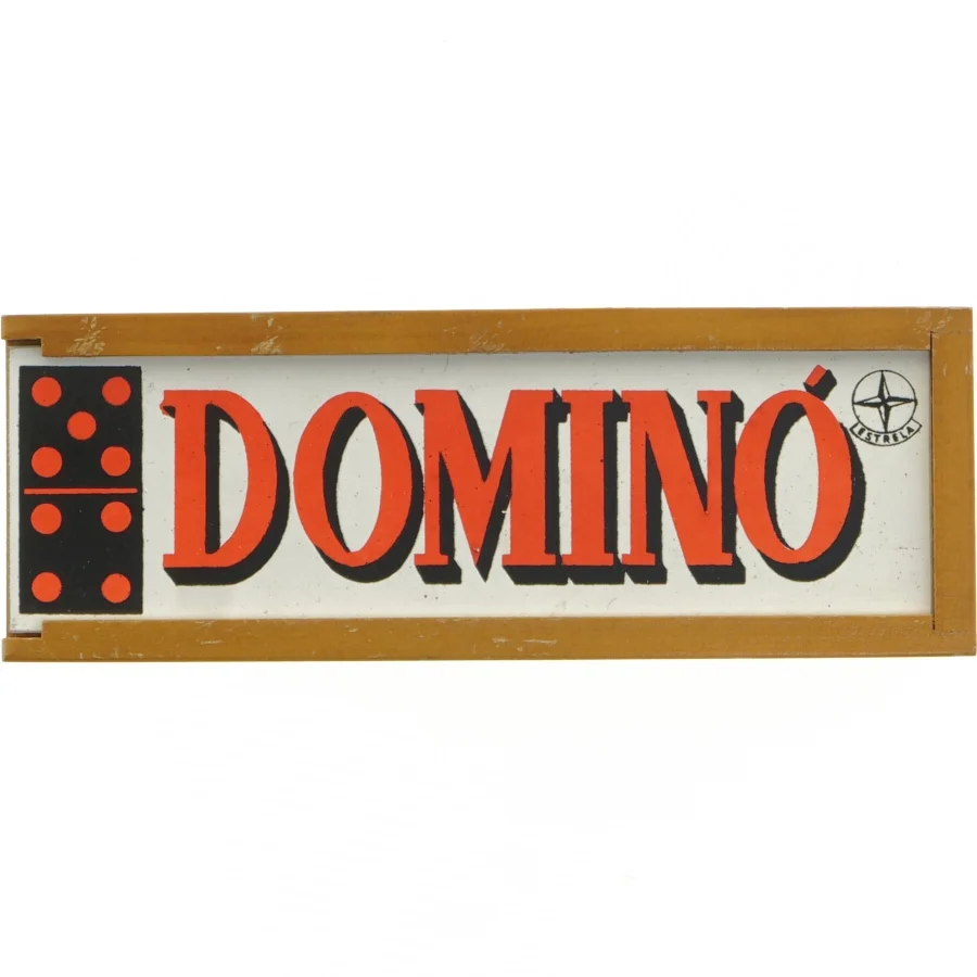 Dominospil i trææske (str. 21 x 7,5 x 5,5 cm)