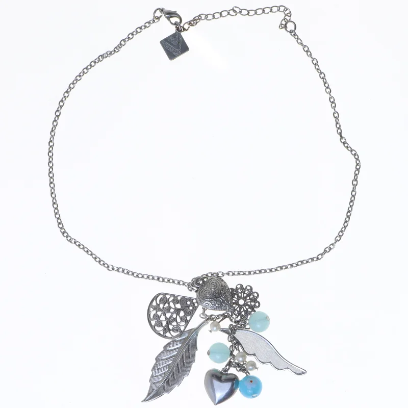 Sølv halskæde med vedhæng (str. 66 cm)