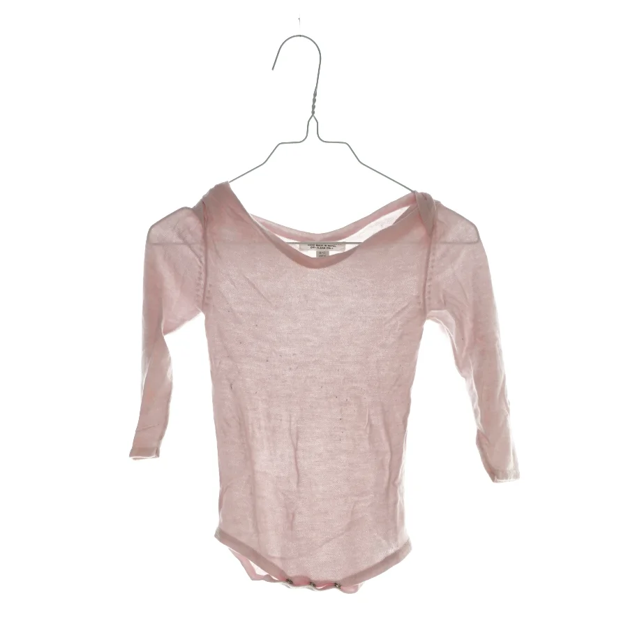 Langærmet bodystocking af 20% kashmir og 80% bamboo (Str. 9-12 mdr)