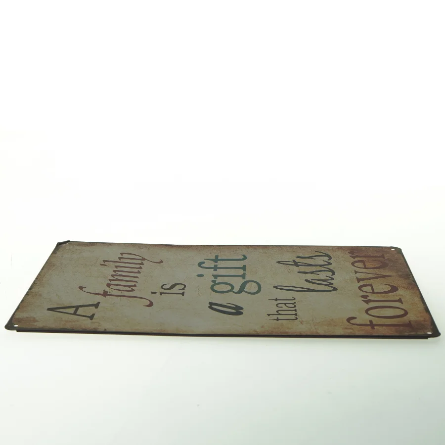 Metal skilt med citat (str. 30x20 cm)