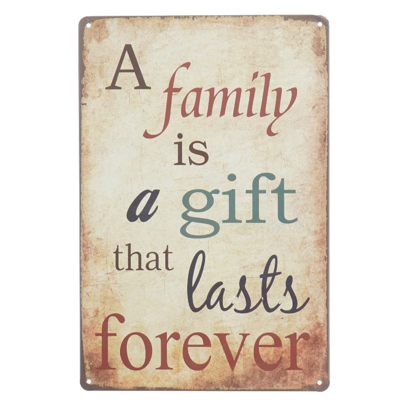 Metal skilt med citat (str. 30x20 cm)