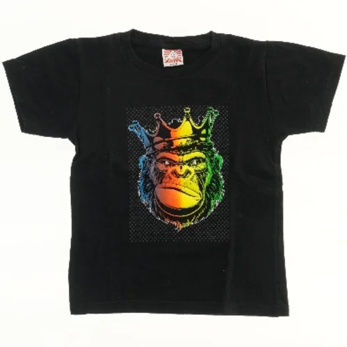 Sort T-shirt med mønster fra The Phantom (str. 116)