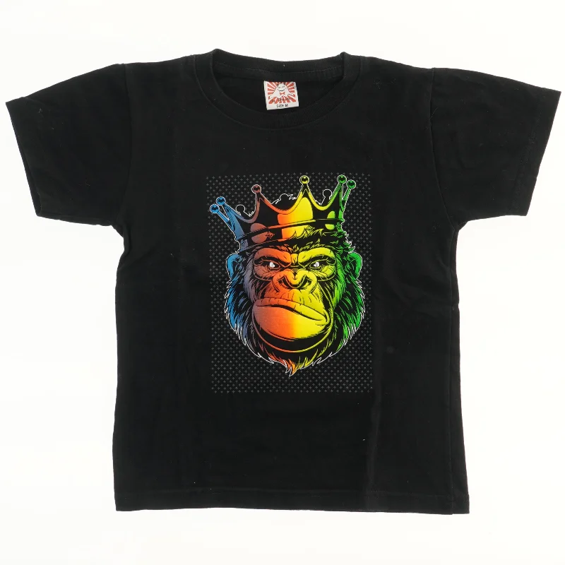 Sort T-shirt med mønster fra The Phantom (str. 116)