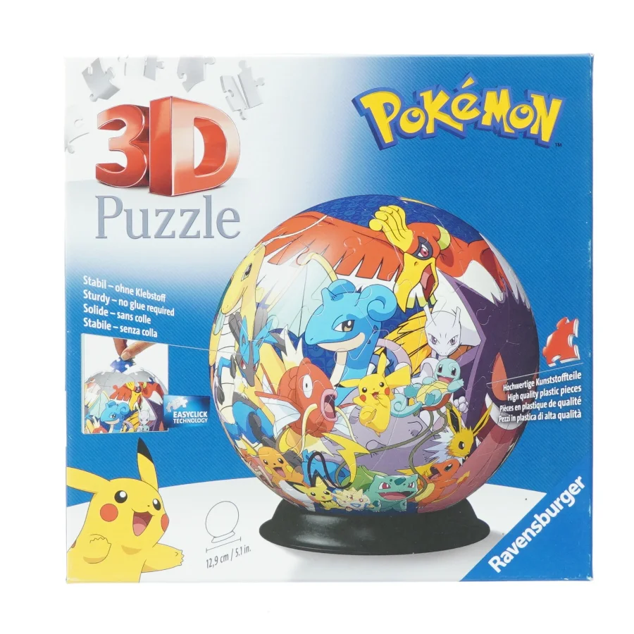 3D puslespil med Pokémon tema fra Ravensburger (str. 12,9 cm)
