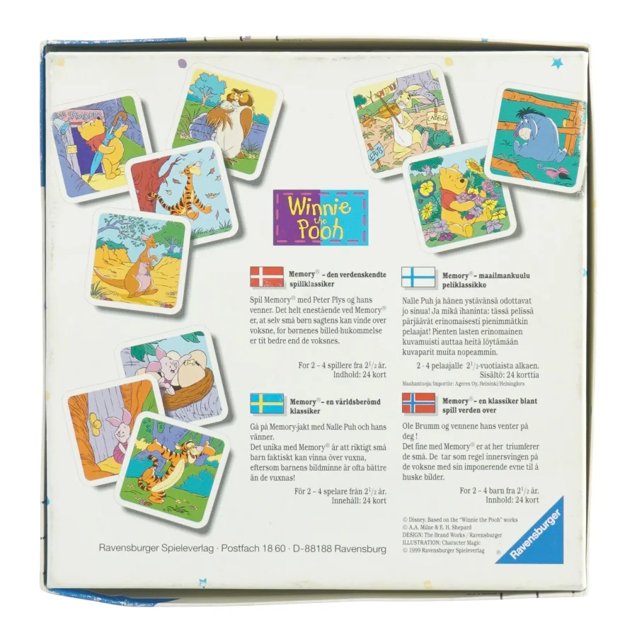 Winnie the Pooh Memory spil fra Ravensburger