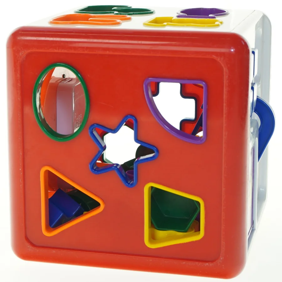 Formsorteringskube til børn (str. 19x19 cm)