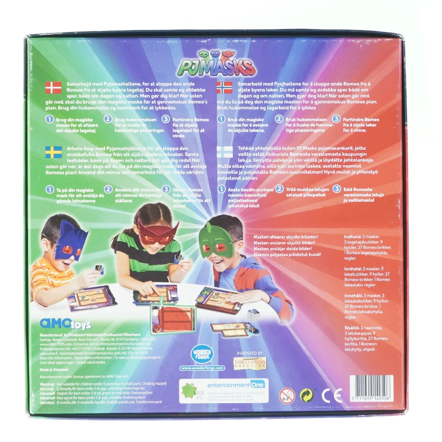 PJ Masks natspil fra Danspil (str. 27,5x27,5 cm)