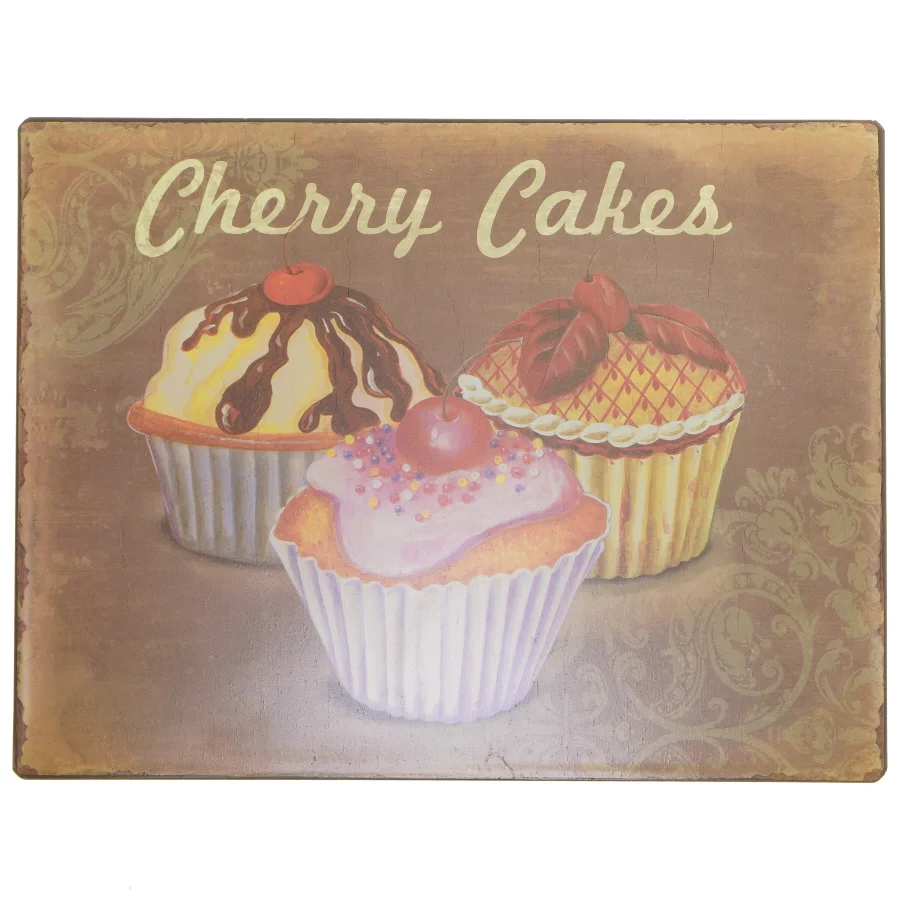 Cherry Cakes vægdekoration (str. 35x26,5 cm)