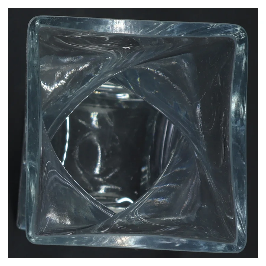 Glasvase med skulpturel form fra Leonardo (str. 25x9x10 cm)