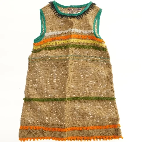 Kjole med farverige detaljer (str.  længde 72 cm, bryst 40 cm)
